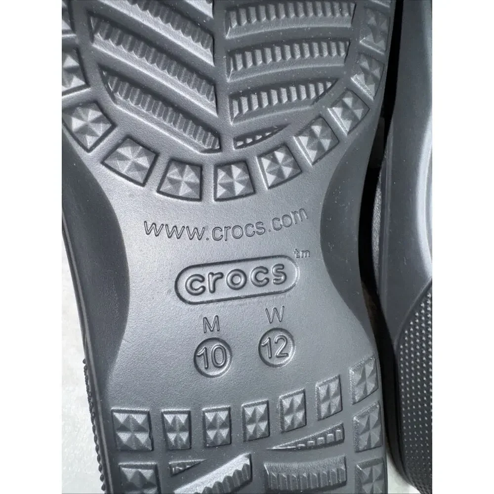 CROCS NEW Baya II Flip Mens 10 Womens 12 Black Comfort Flip Flops Sandals Beach